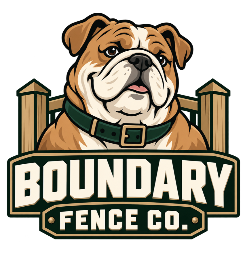 BOUNDARY FENCE CO. mascot logo