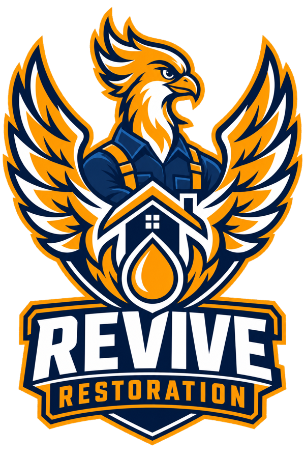 REVIVE RESTORATION mascot logo