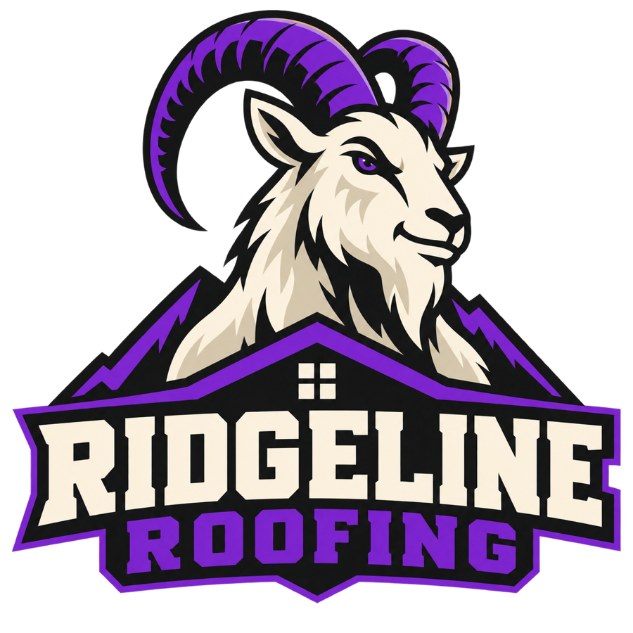 RIDGELINE ROOFING mascot logo