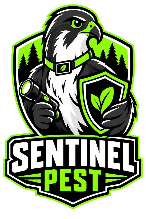 SENTINEL PEST mascot logo